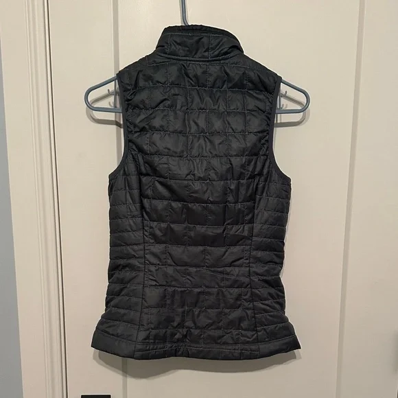 Patagonia Dark Gray Down Vest with Teal Accents - Picture 3 of 4
